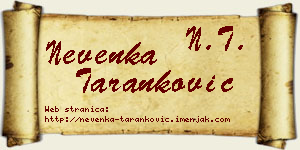 Nevenka Taranković vizit kartica